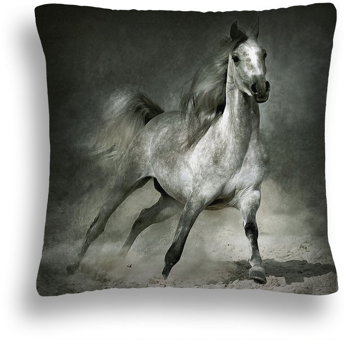 Decoratieve Kussen 40x40 cm - Paardenmotief, Inclusief Vulling