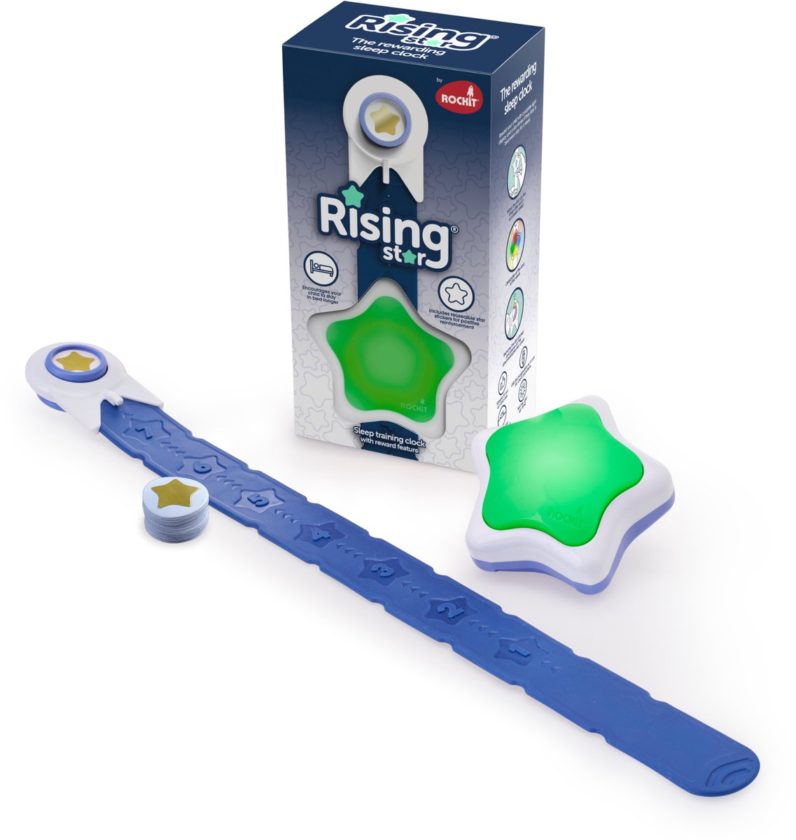 ROCKIT® Rising Star Slaaptrainer Kind – Slaapwekker & Kinderwekker – Leert je Kind door verschillende kleuren wanneer het mag opstaan – Vanaf 3 Jaar -