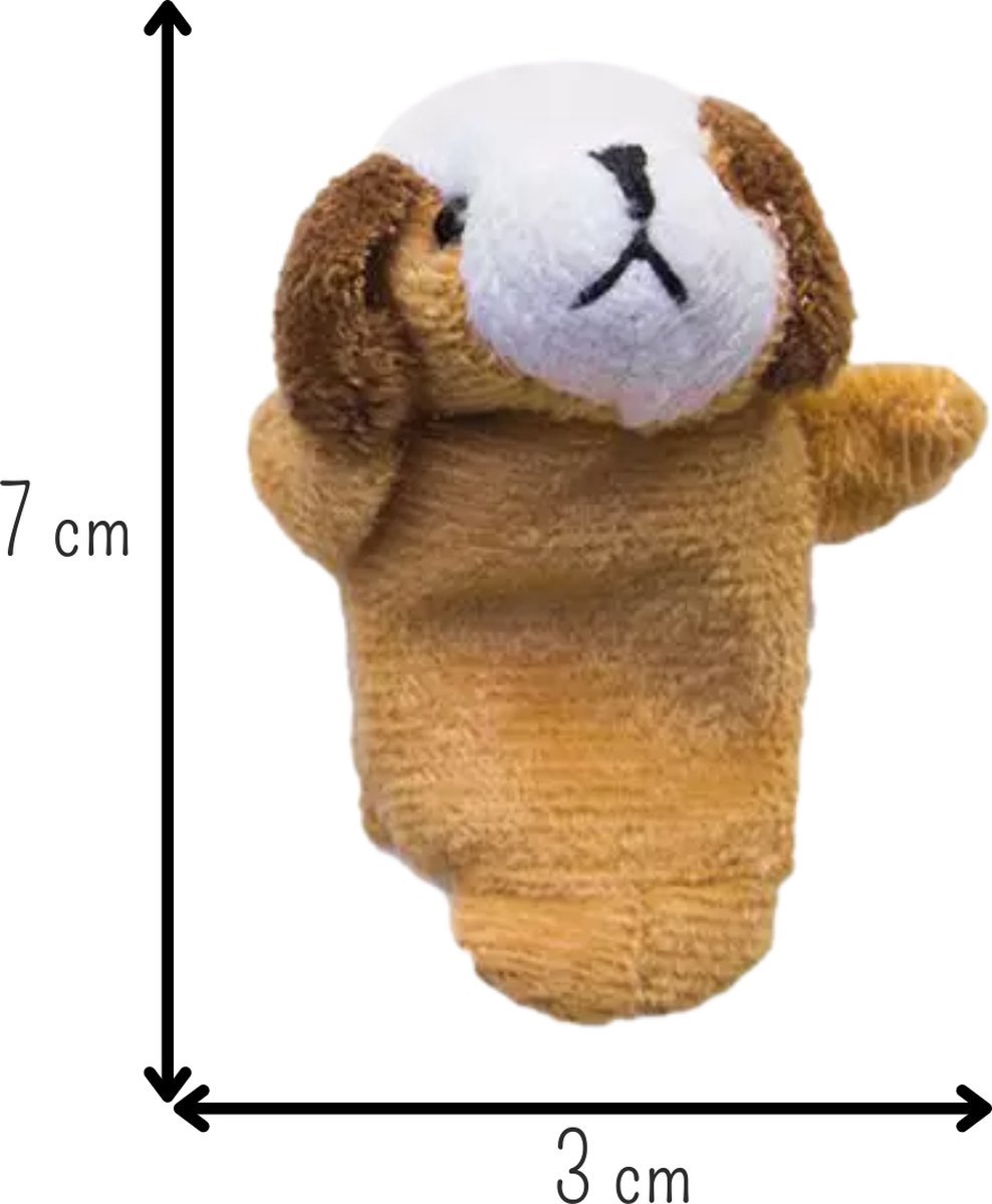 10x Vingerpoppetjes - Poppenkast spellen - Vinger diertjes - Dieren voor op vingers - Vingertop beestjes - Speelgoed voor kinderen - Pluche poppetjes - Vingerpop dieren - Jonyx — cadeau in Spellen & Speelgoed - foto 3