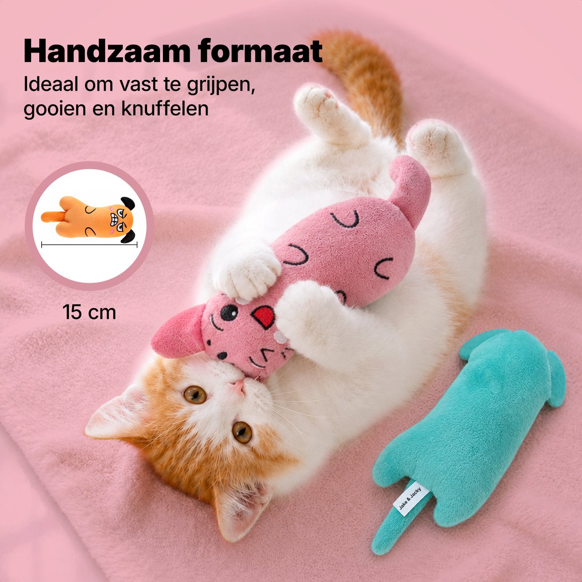 LG Jake and Jacky Kattenspeelgoed met Catnip - 15cm thumbnail 5