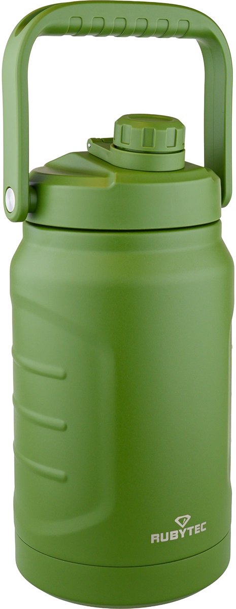 Rubytec Shira Superjug - 2.5 L - Thermosbeker - Vacuüm Drinkfles - Thermosfles - Waterfles - RVS Drinkfles - Urenlang Koud of Warm Drinken - Lekvrij - BPA-vrij - Groen