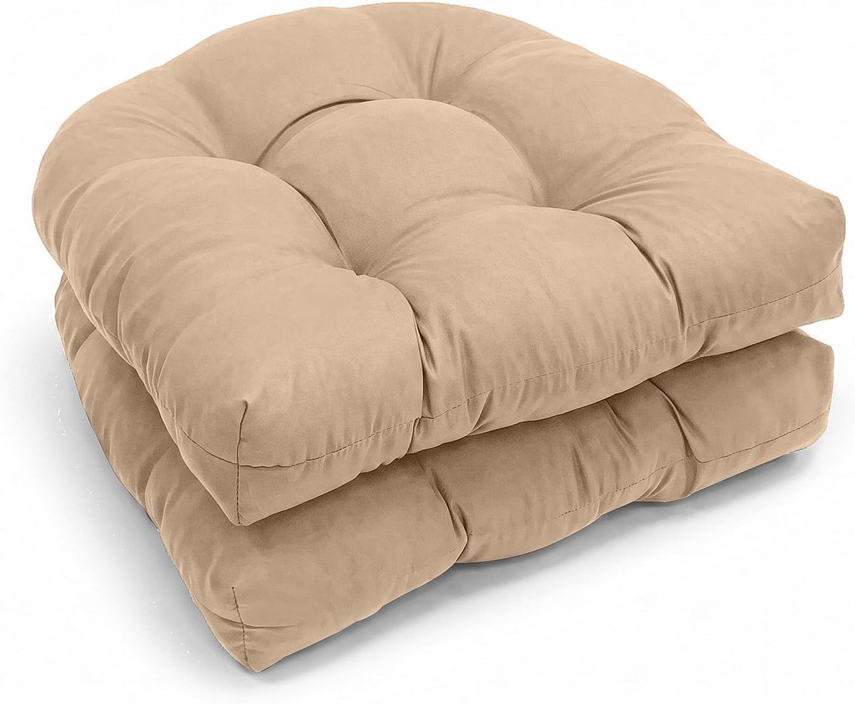 Buitenstoelkussens 48 x 48 cm - Halfrond - 8 cm Dikte - Perfect voor tuinmeubelen - ShopVlot
