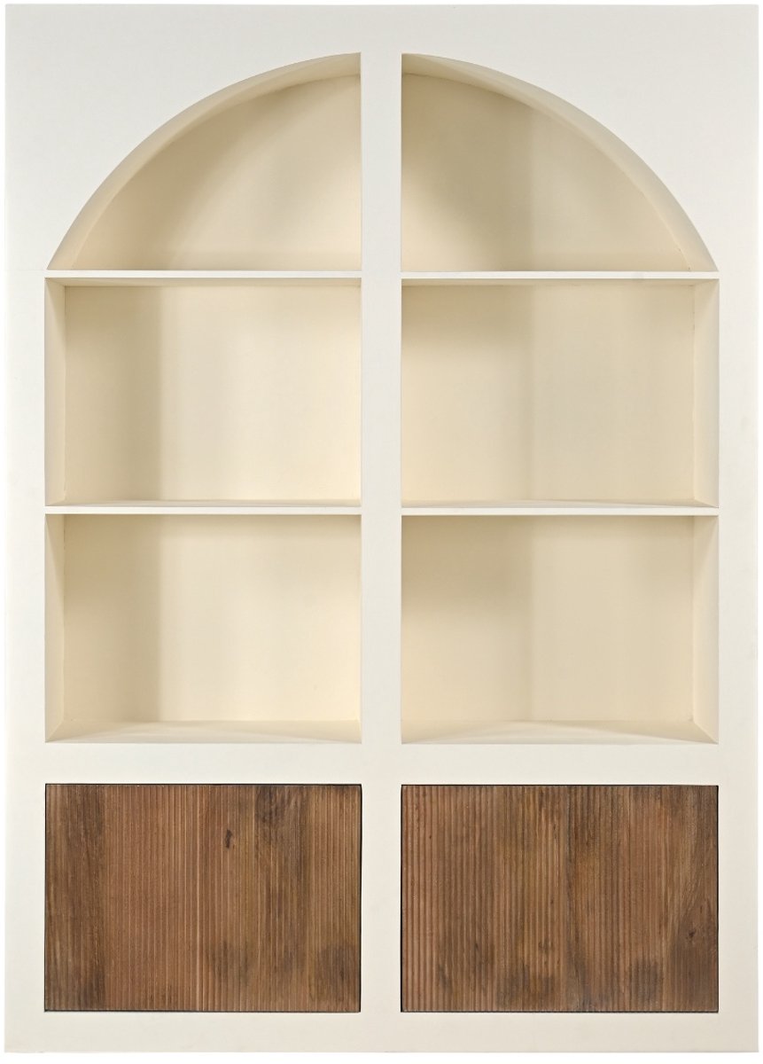 Giga Meubel Vakkenkast Miné - Beton Ciré - Beige - 150x38x210cm