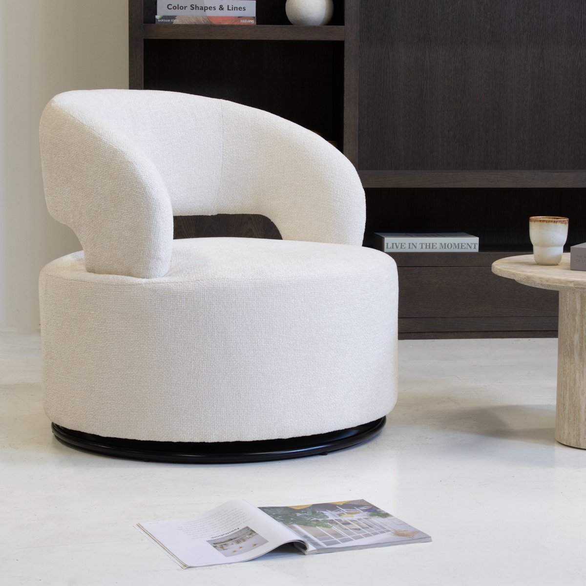 Giga Meubel Fauteuil Eliza - Stof - Beige
