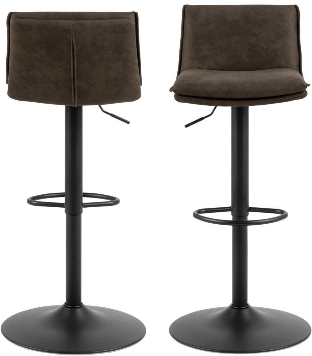 Barkruk Antraciet - 44x53x107cm - Zitdiepte 38cm - Set van 2