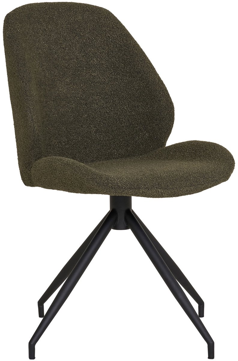 House Nordic Eetkamerstoel Monte Carlo Staal Groen - Set van 2