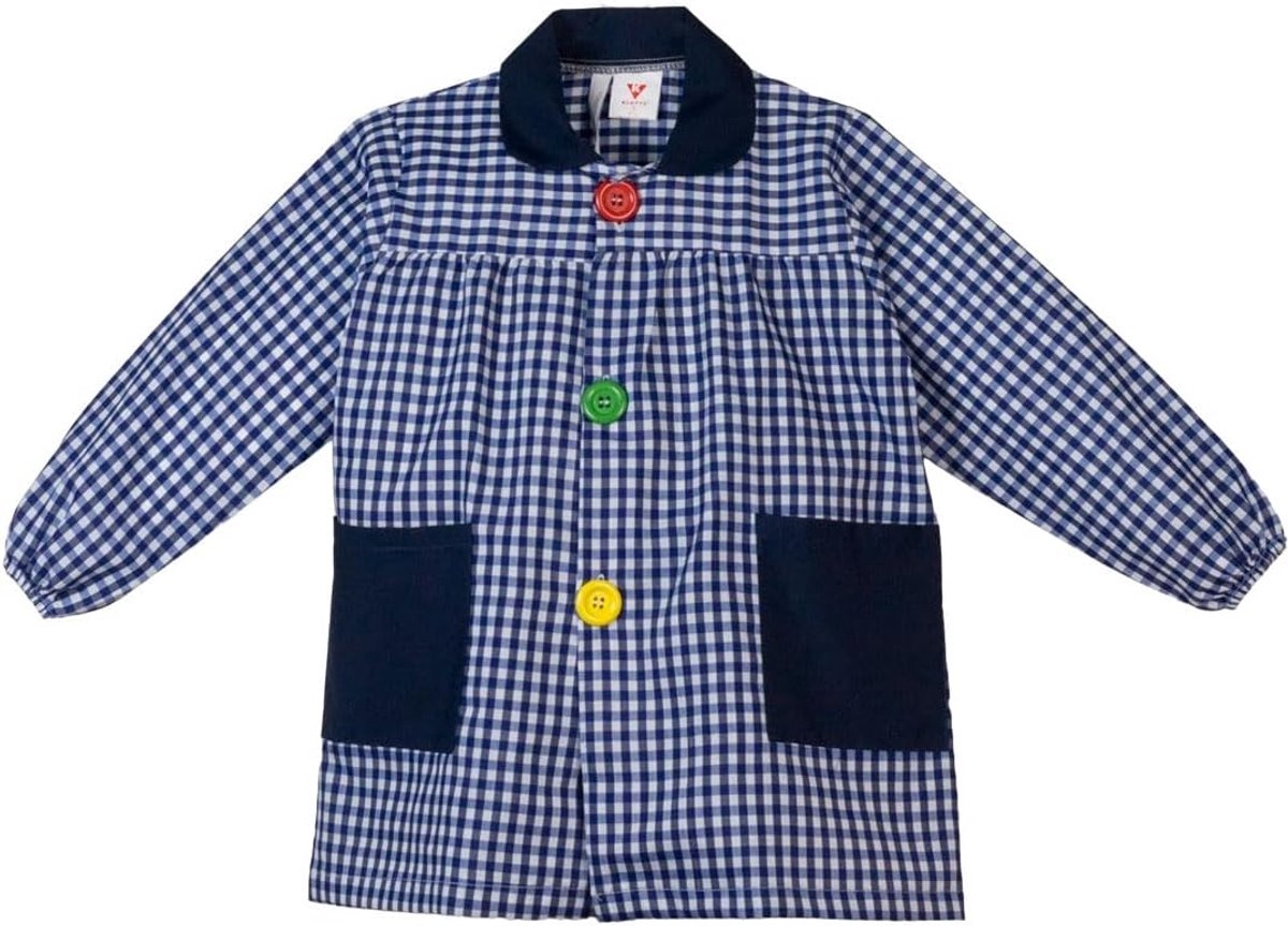 Babi school geborduurd - marineblauw - personaliseerbaar - met naam 12-24 maanden - ShopVlot