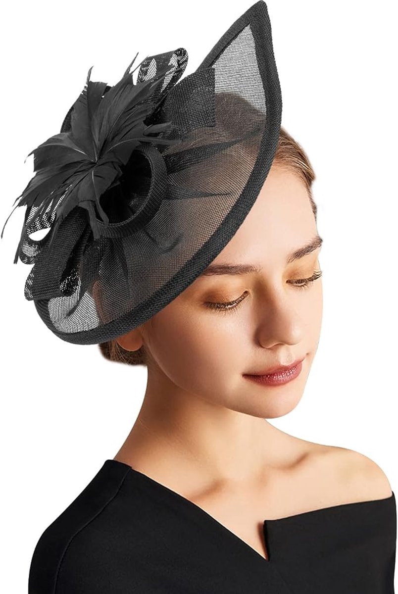 Vintage Hoofddecoratie voor Dames - Theepet Fascinator met Hoofdband - Jaren 50 Pillbox Hoed voor Bruiloften en Feesten - Elegante Cocktail Hoofdtooi voor Vrouwen en Meisjes