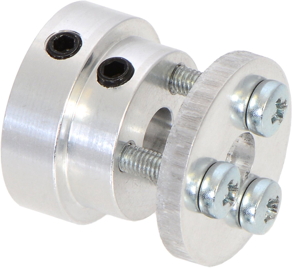 Aluminum Scooter Wheel Adapter for 1/4″ Shaft Pololu 2675