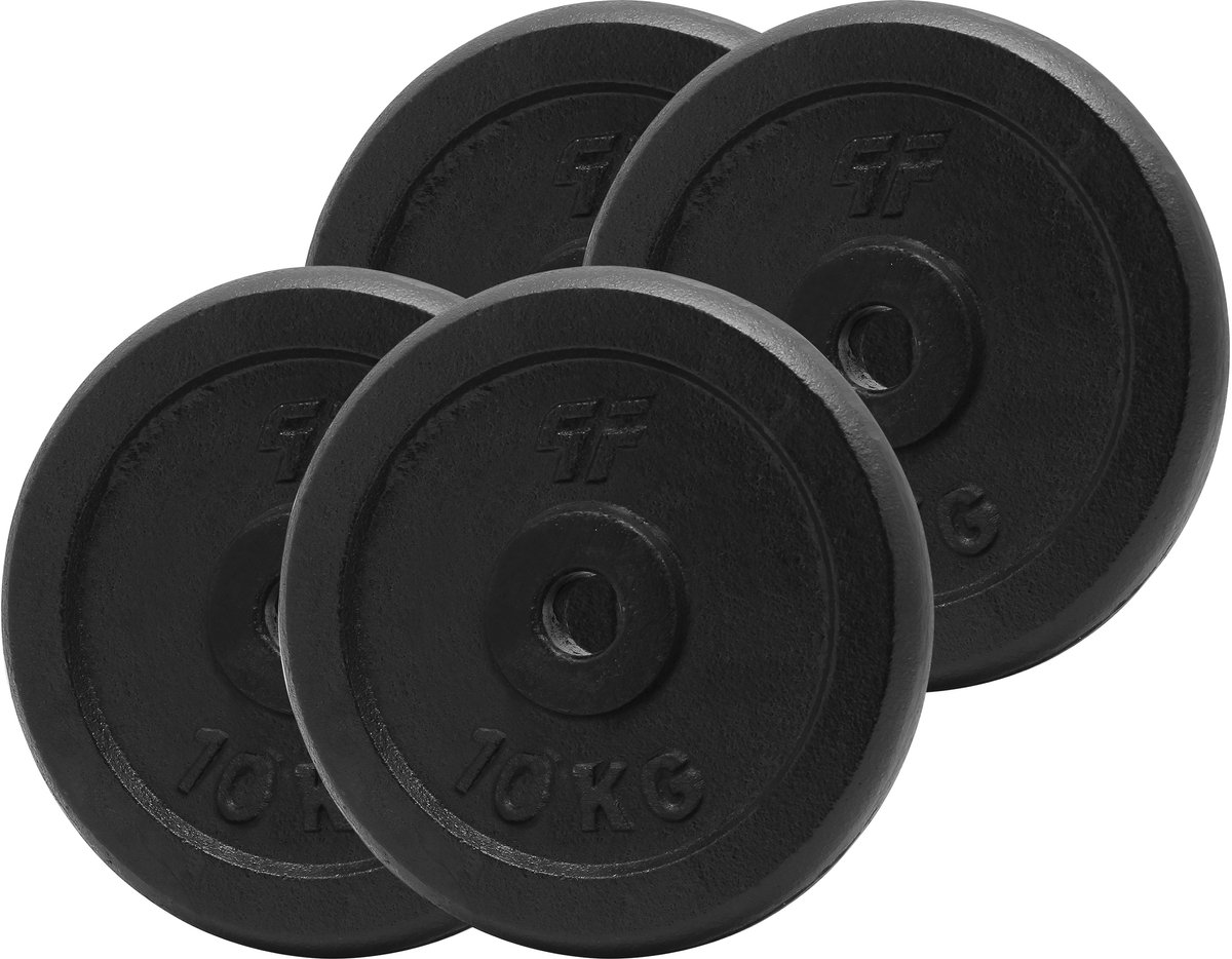 Set van 40 kg gietijzeren halterschijven, 29 mm opening