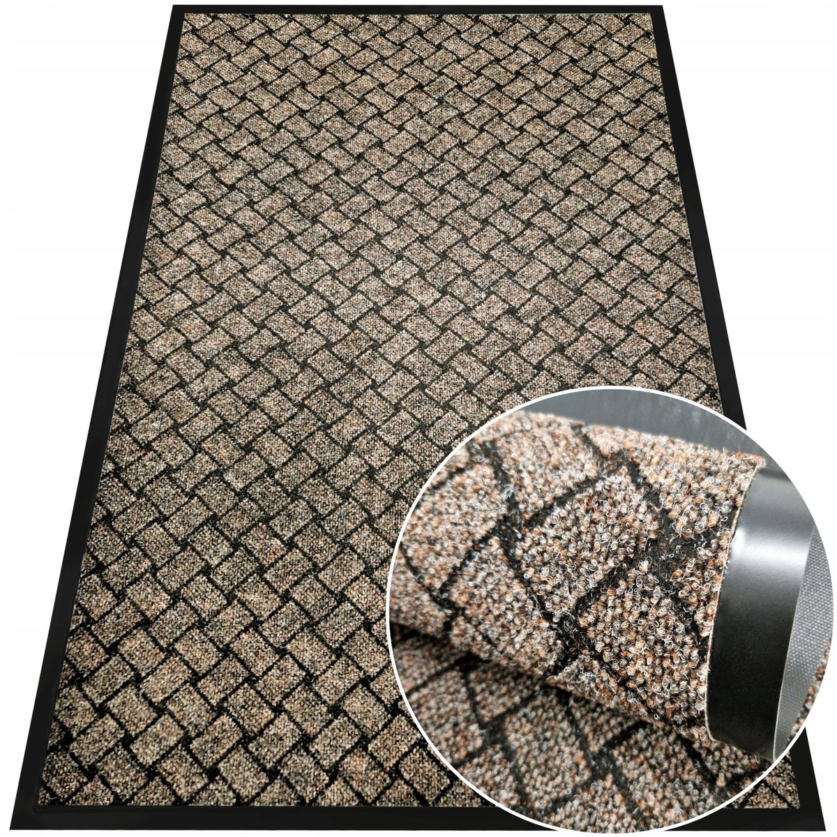 Grote Beige Deurmat 90x150 cm - Antislip & Duurzaam