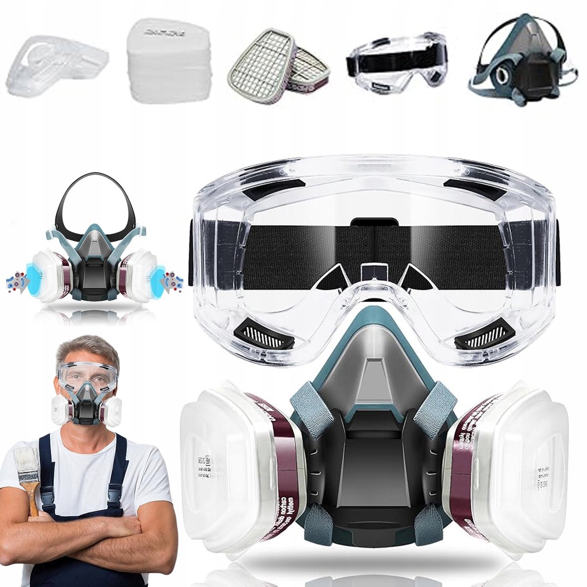 Professioneel Halfmasker Verfmasker Ademhalingsbescherming
