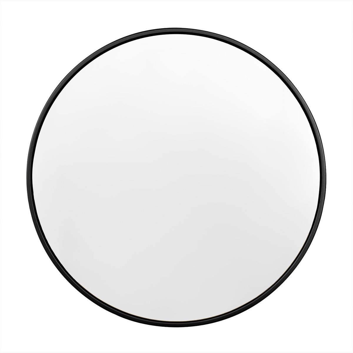 Famanu – Ronde wandspiegel met zwart frame, 71 cm, grote decoratieve cirkelspiegel voor badkamer, slaapkamer en woonkamer