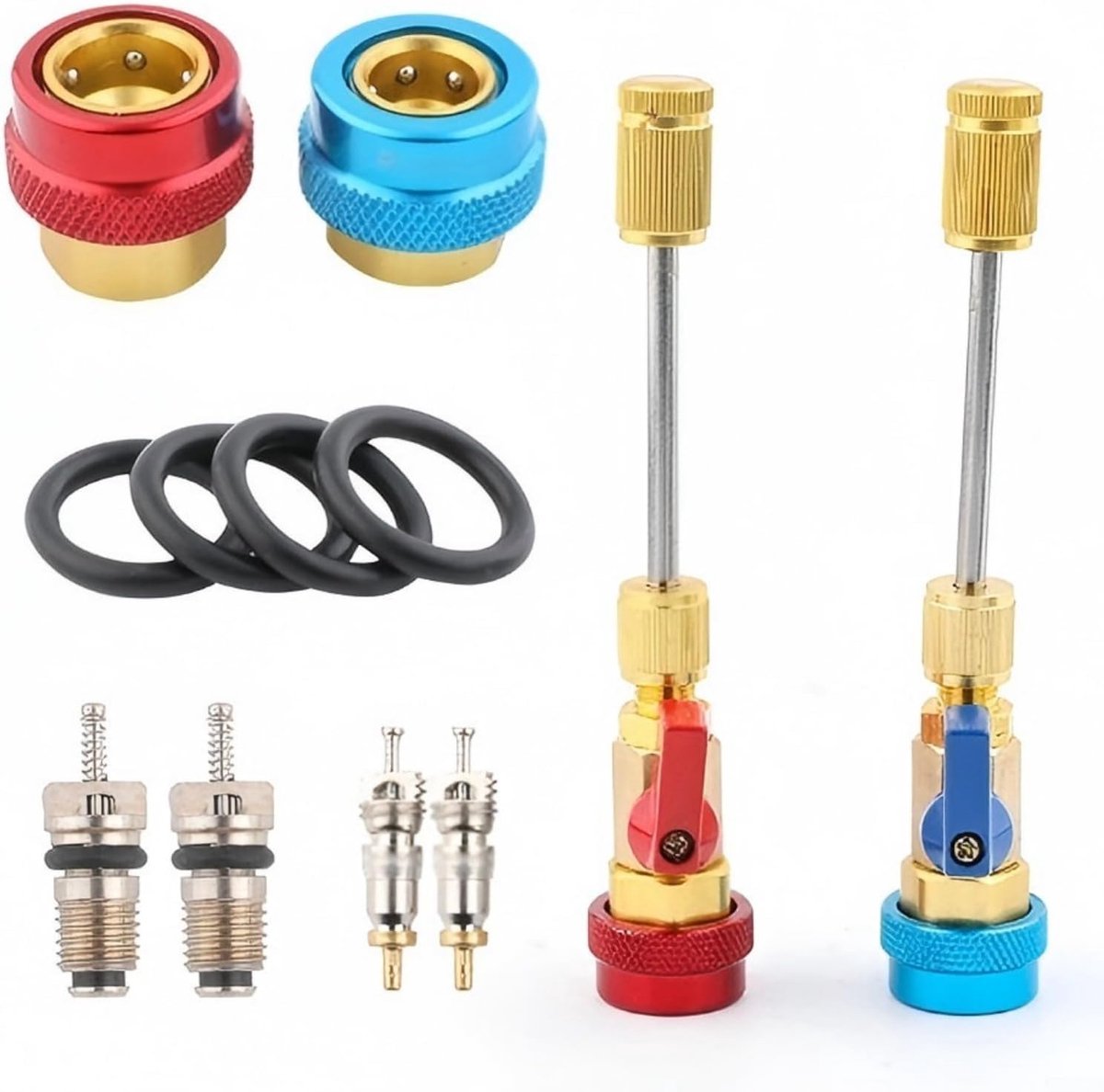 Voor R134A Voor R1234YF Valve Core Removal Installer Tool Set, 12Pcs Air Conditie Valve Core Koeling Voor JRA - ShopVlot