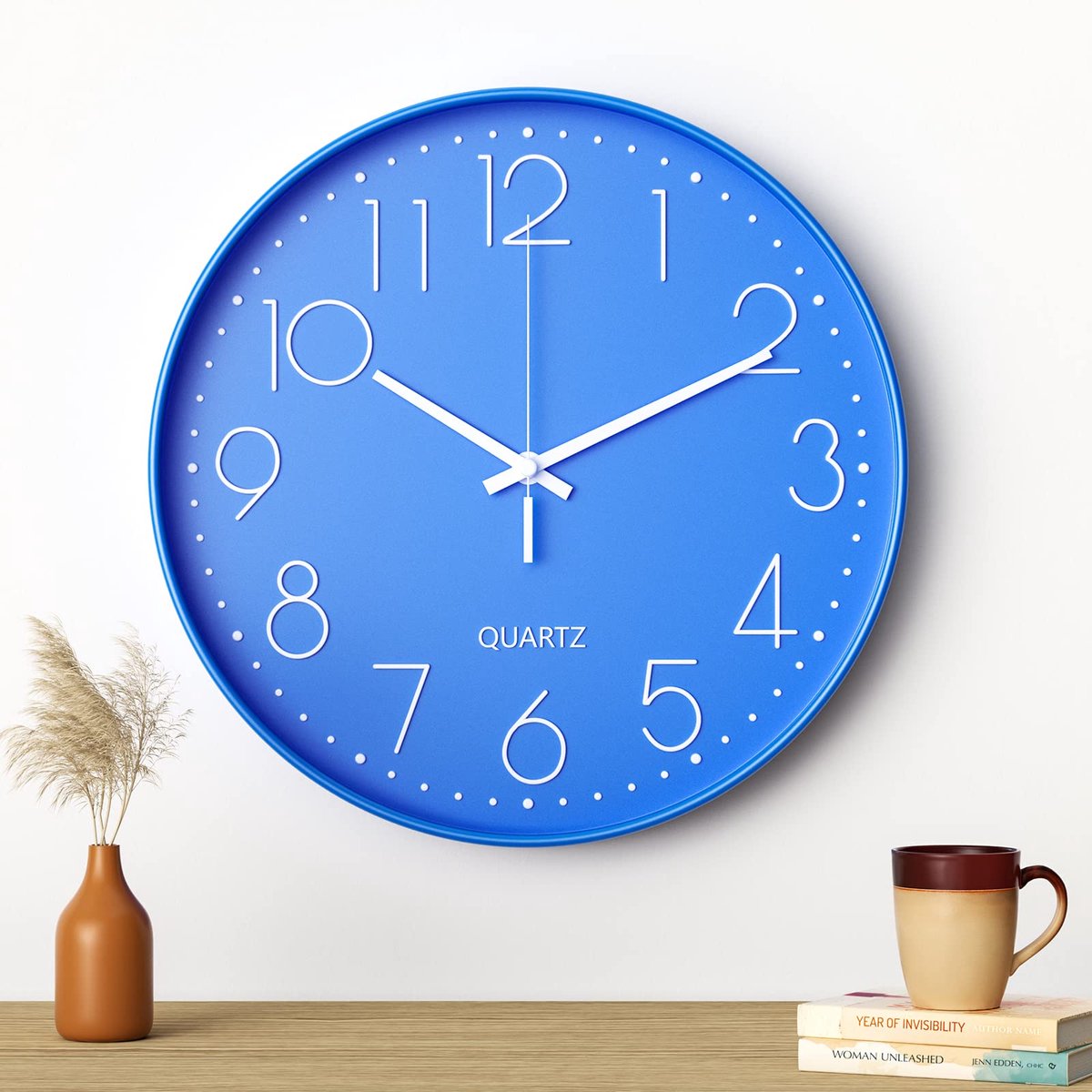 Wandklok 30 cm - Moderne Stille Klok - Minimalistisch Zwart - Perfect voor Woonkamer - ShopVlot