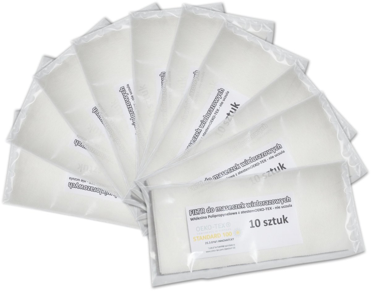 100x Sterke Filters voor Herbruikbare Mondkapjes - Polypropyleen Vliesstof