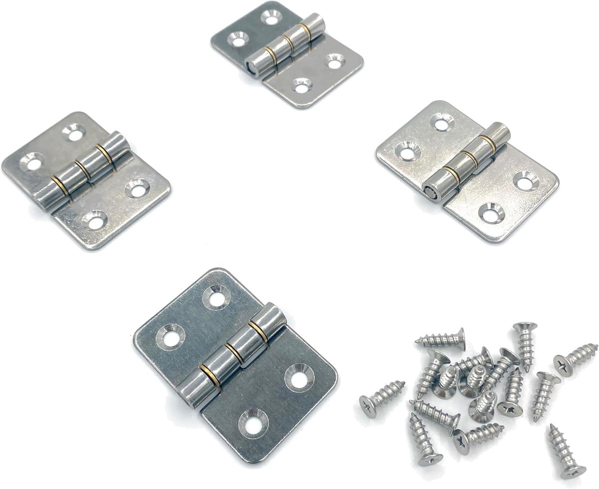 Heavy Duty 304 Stainless Steel Hinges with Copper Seals, 40 x 60 x 2 mm Countersunk Holes Heavy Duty Folding Hinge for - ShopVlot