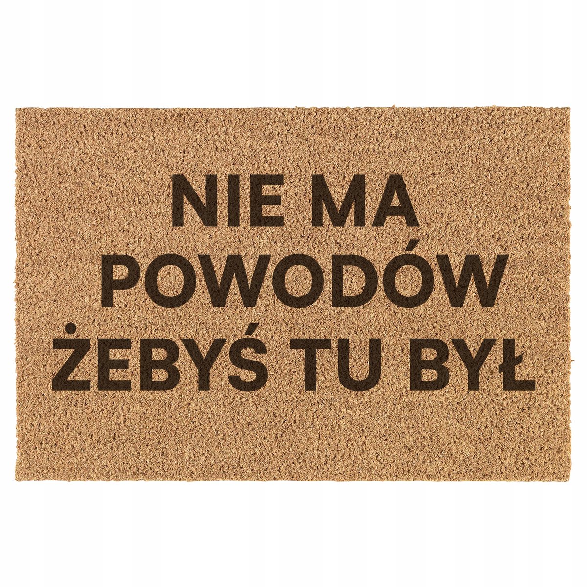 Grappige kokosvezel deurmat met tekst - 60x40 cm