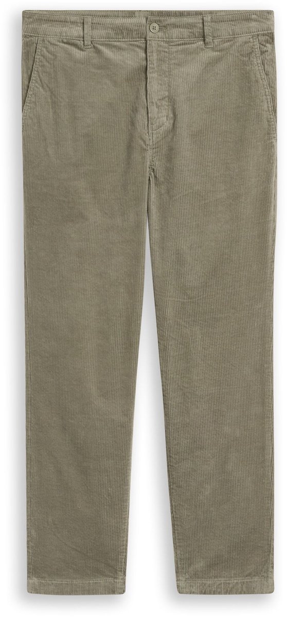 Tom Tailor Denim - Relaxed fit corduroybroek - Maat XS - dark sage green