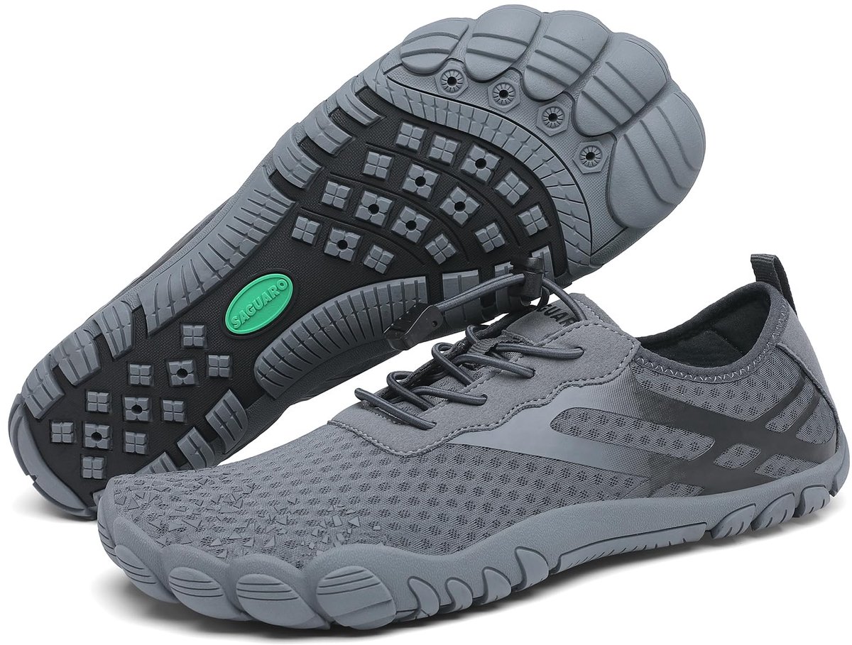 Badschoenen voor dames en heren - maat 43 - donkergrijs - sneldrogend - ideaal voor watersport - ShopVlot