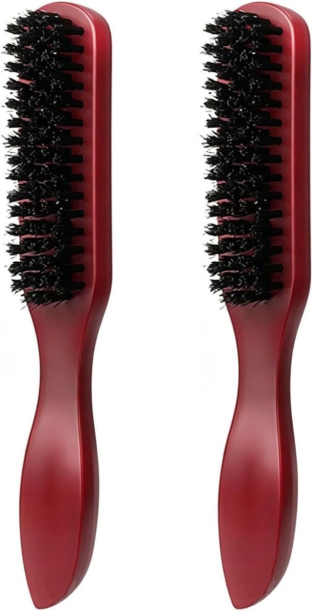 Haarkammen 2 Stuks Roodbruin - Houten Styling Kammen - Anti-Frizz en Hoge Paardenstaart - Creëer Diverse Kapsels - ShopVlot