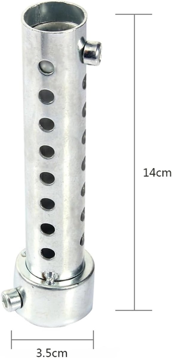 SnelShoppen - Universele Motorfiets Baffle, Uitlaatdemper Insert, DB Killer Uitlaatpijp, Verstelbare Diameter 35mm/42mm/45mm, Zilver, Geluidsreductie