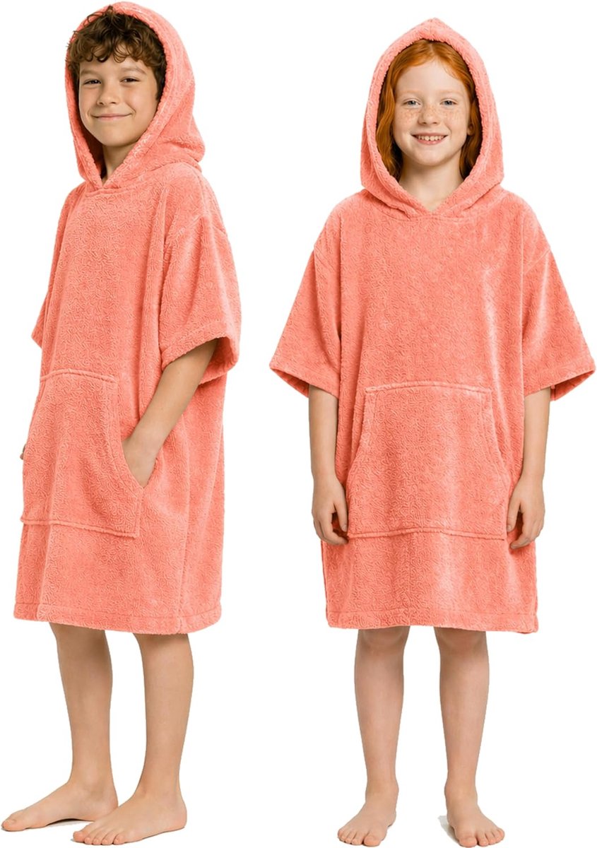 Badponcho voor Kinderen - 100% Katoen - Surf Poncho met Kap - Ideaal voor Strand en Bad - ShopVlot