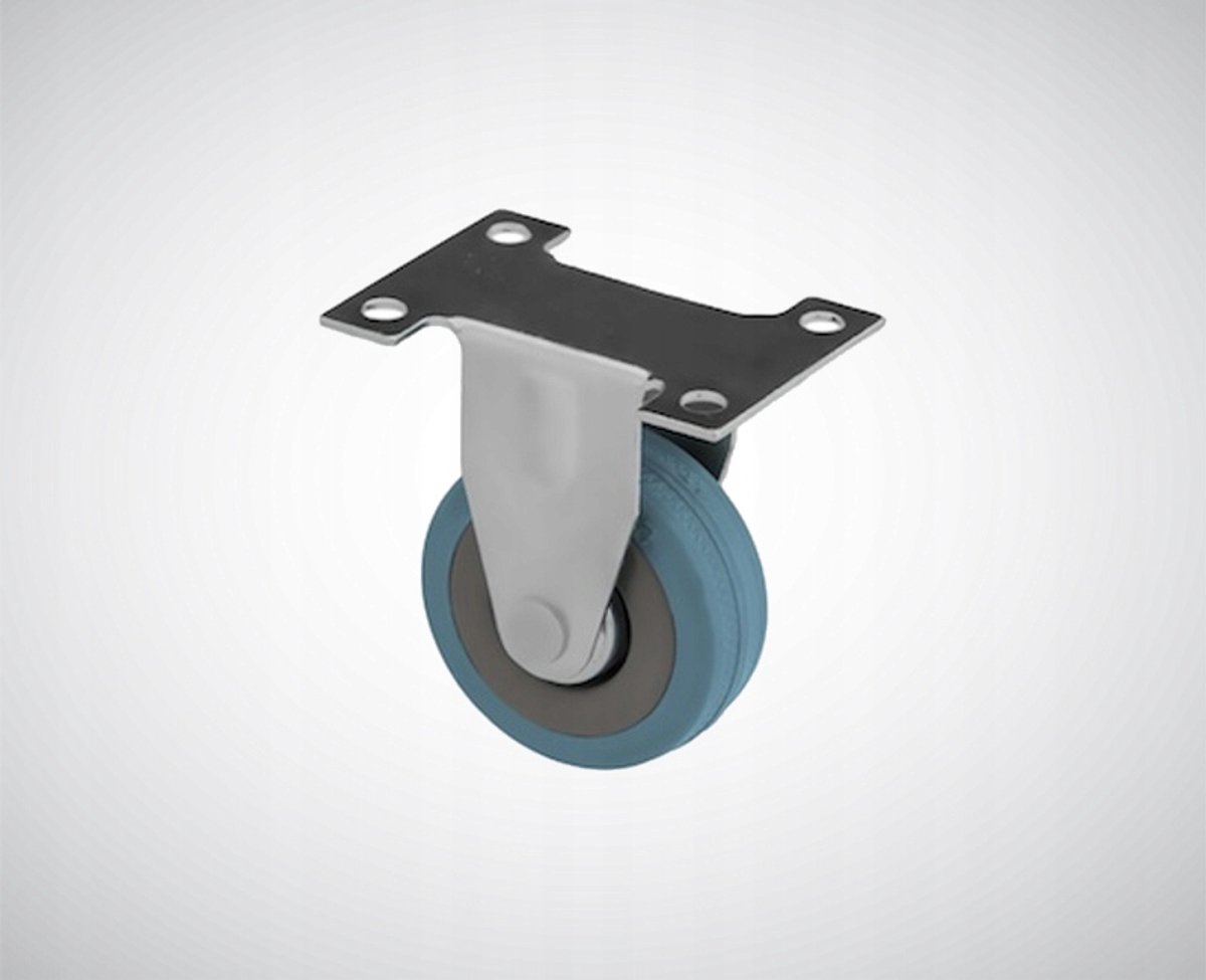 Vast Wiel Kunststof-Rubber 50 mm - 25 kg Belasting