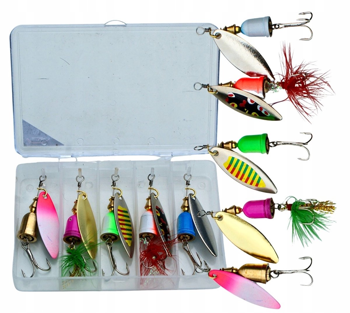 5x Spinnerbait Vliegen 9g - Effectief Aas voor Roofvissen!