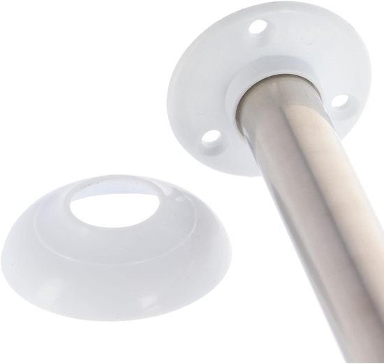 Barre de douche d'angle 80 x 80 cm en acier inoxydable chromée — afbeelding 3