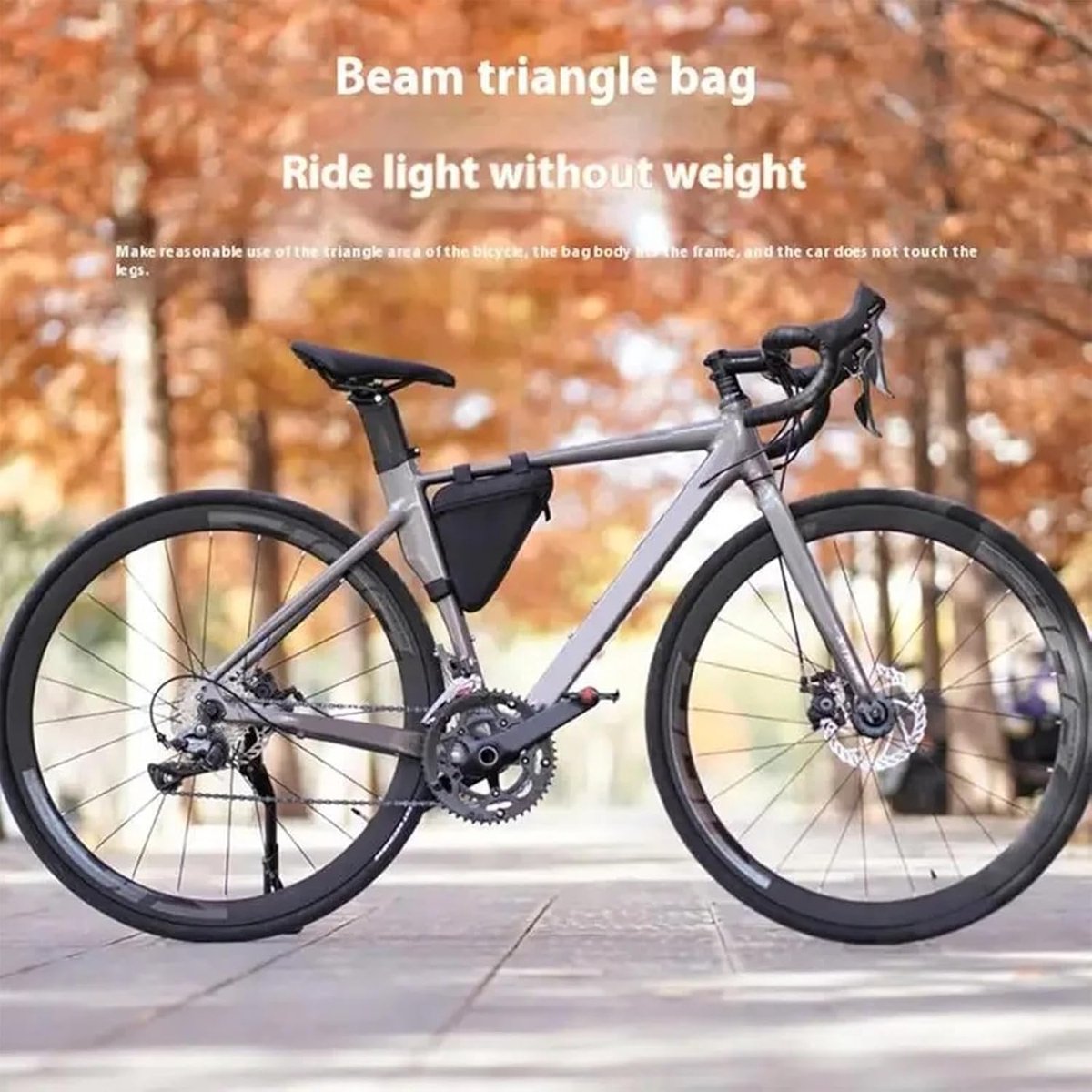 Fietsframetas 20x20x27cm - Waterdicht - Grote capaciteit - Perfect voor racefietsen - ShopVlot