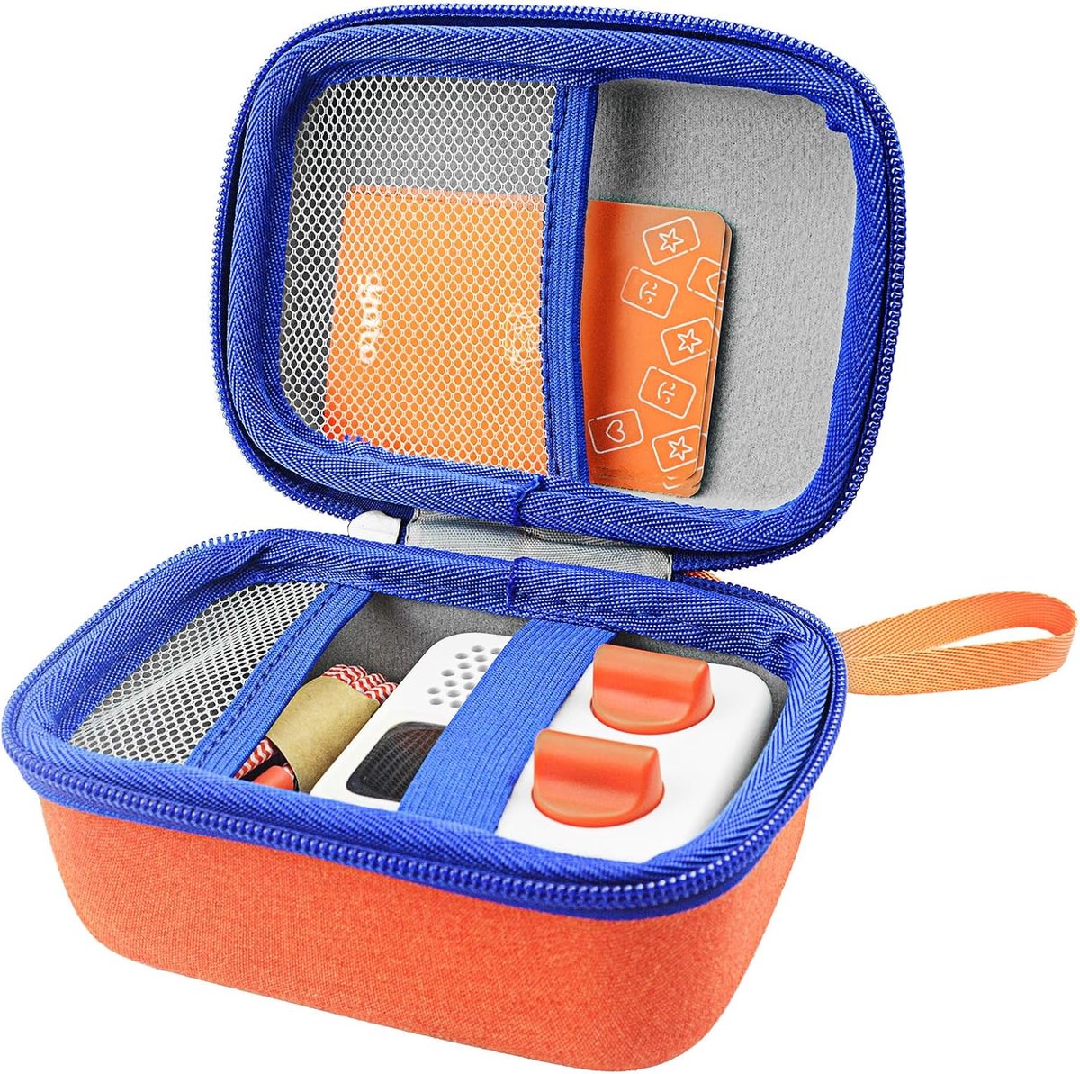 Beschermhoes voor YOTO Mini Player - Hardcase - Oranje+Blauw - Perfecte pasvorm en robuuste bescherming - ShopVlot