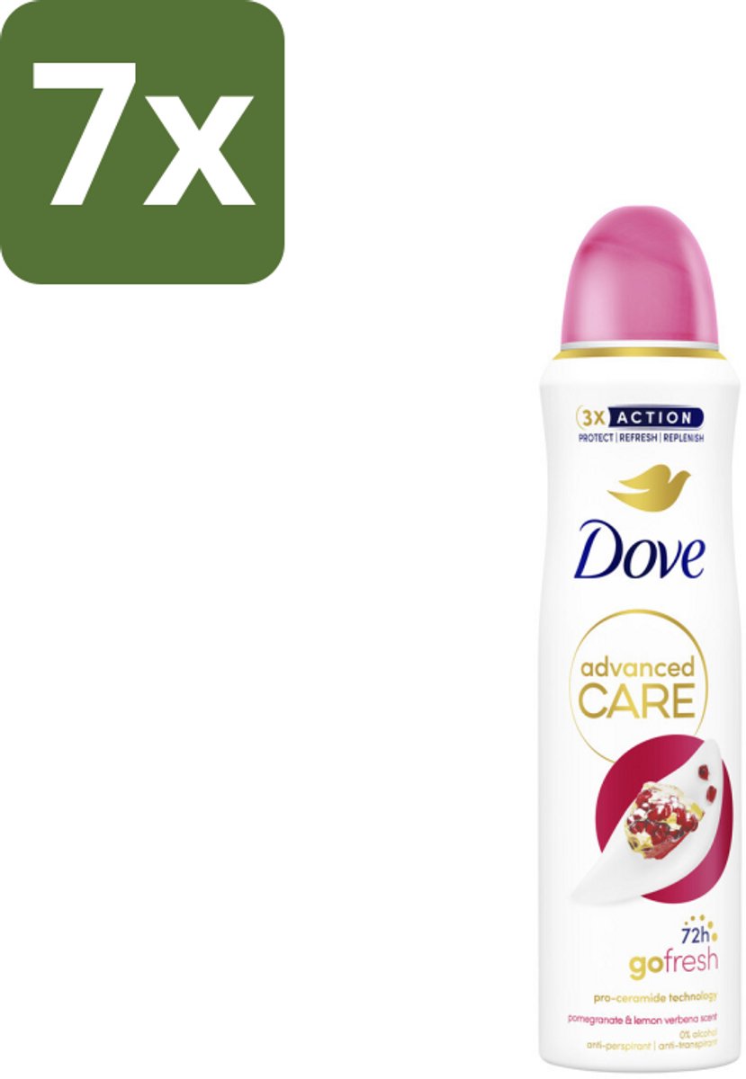 Dove Deodorant Spray - Granaatappel & Citroenverbena - 150 ml - Bulkverpakking - 7 stuks