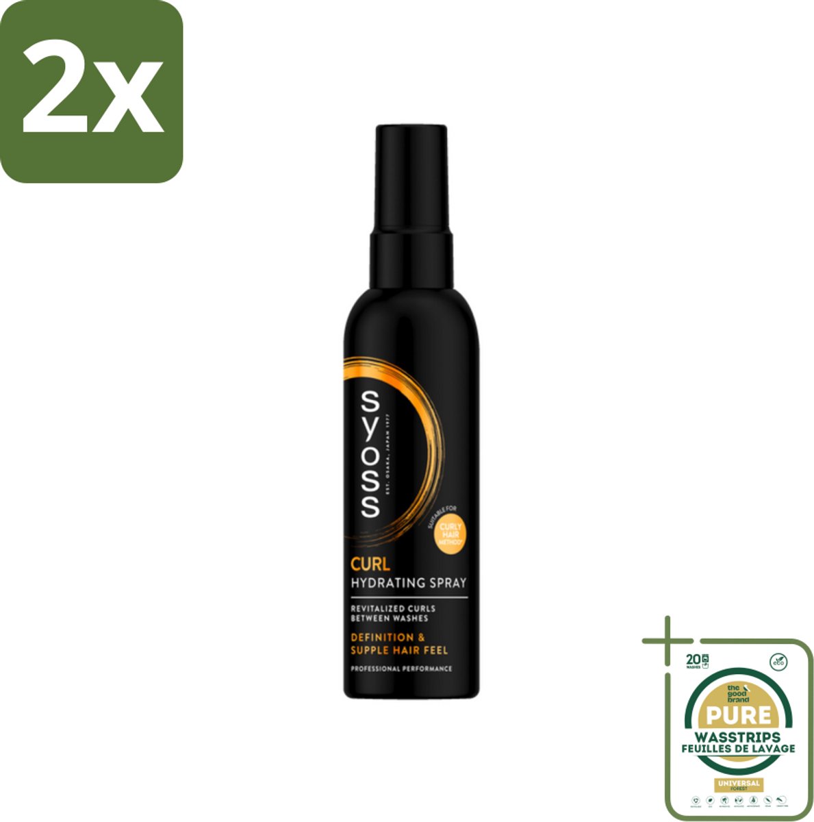 Syoss - Curls - Haarspray - Veerkrachtige Krullen - 150 ml - Voordeelverpakking - 2 stuks - Pluisvrij haar - Vitaminecomplex
