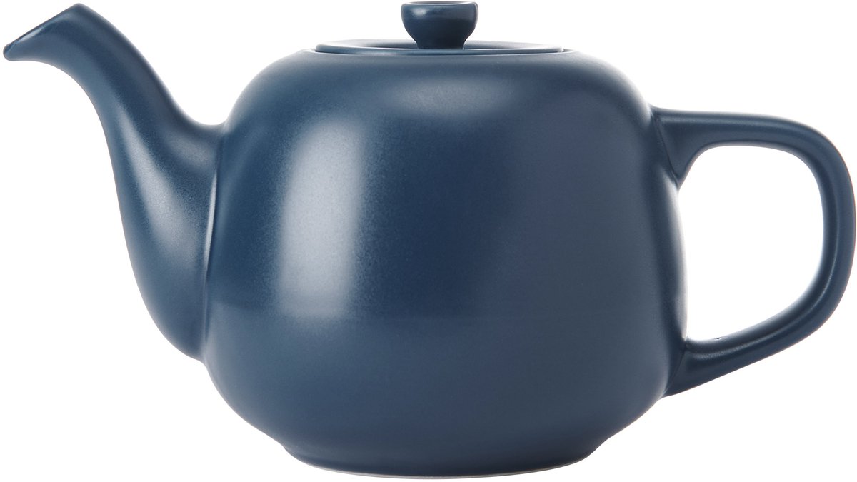 La Cafetière - Theepot - Keramiek - Marineblauw - 2 Kops - Druppelvrije Tuit