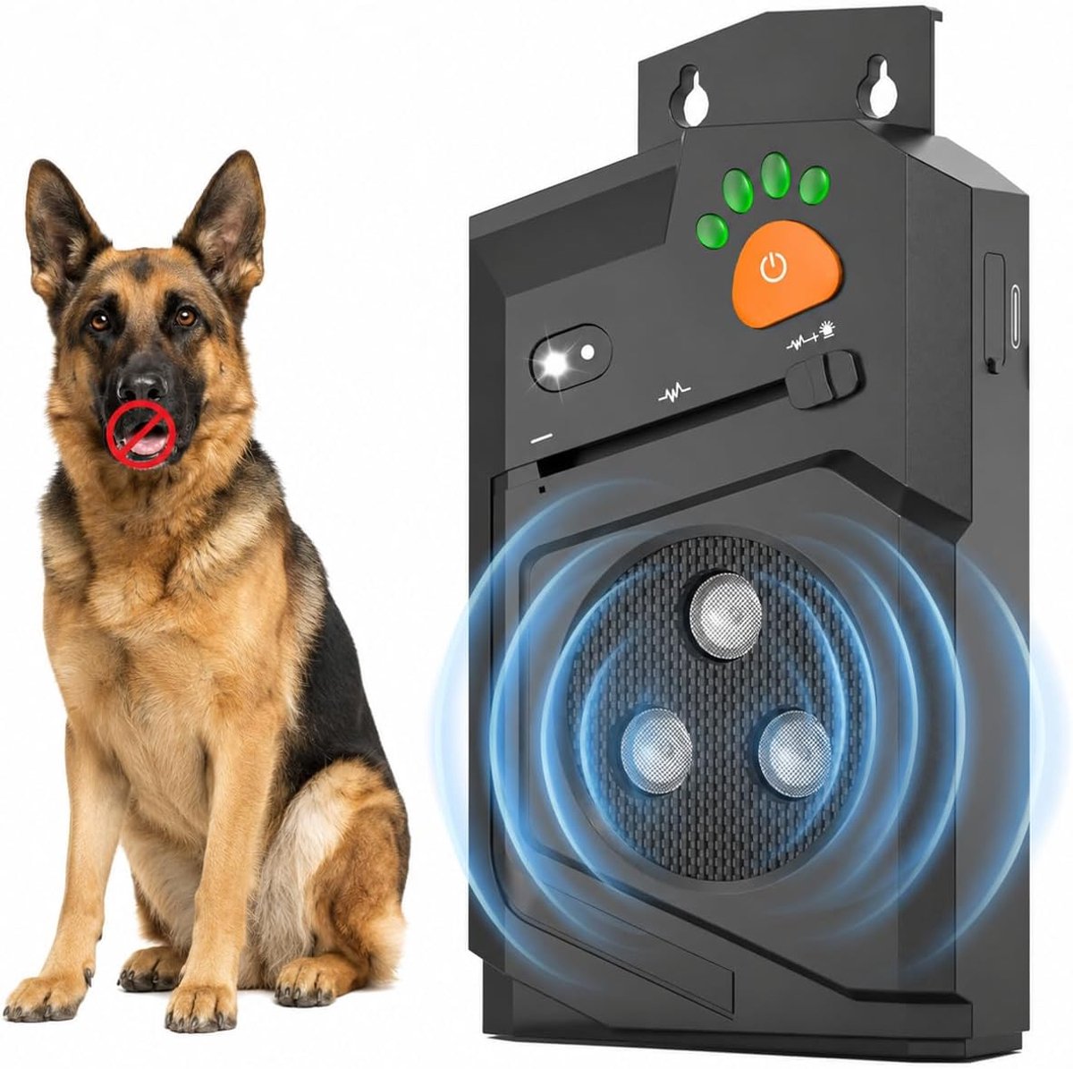 Anti-bell-apparaat voor honden, anti-blaffen, ultrasoon apparaat voor honden, met 3 modi, bereik van 15 m - ShopVlot