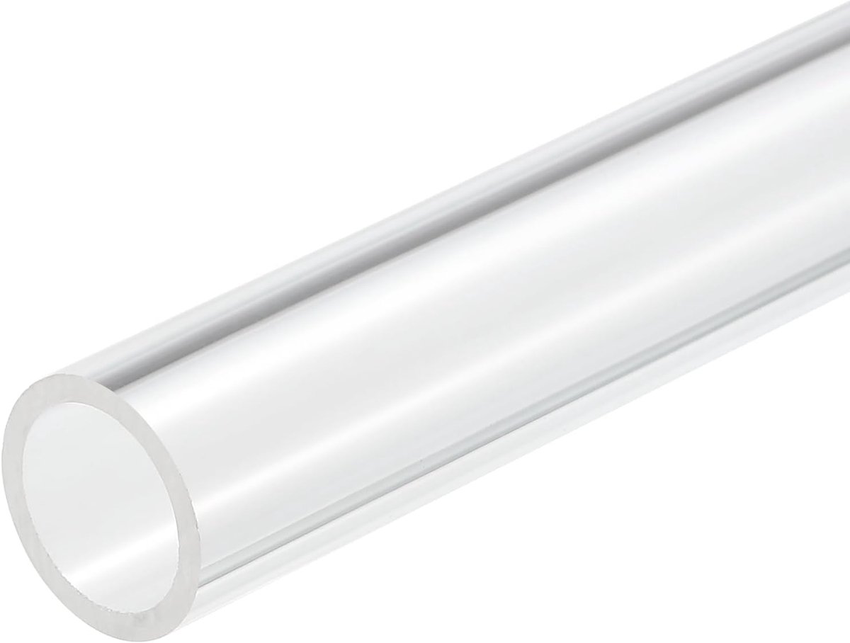 DMiotech 21mm x 25mm (13/16" x 1") Clear Acrylic Pipe Rigid Plastic Tubing 10" For Aquarium Water Pipe, Water Cooling - ShopVlot