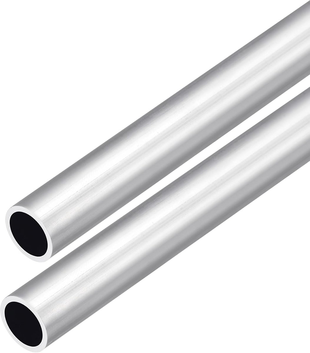 DMiotech 2pcs (12mm OD x 10mm ID) 6063 Aluminum Round Tube 300mm Length Industry Metal Tube for Machinery Frame - ShopVlot