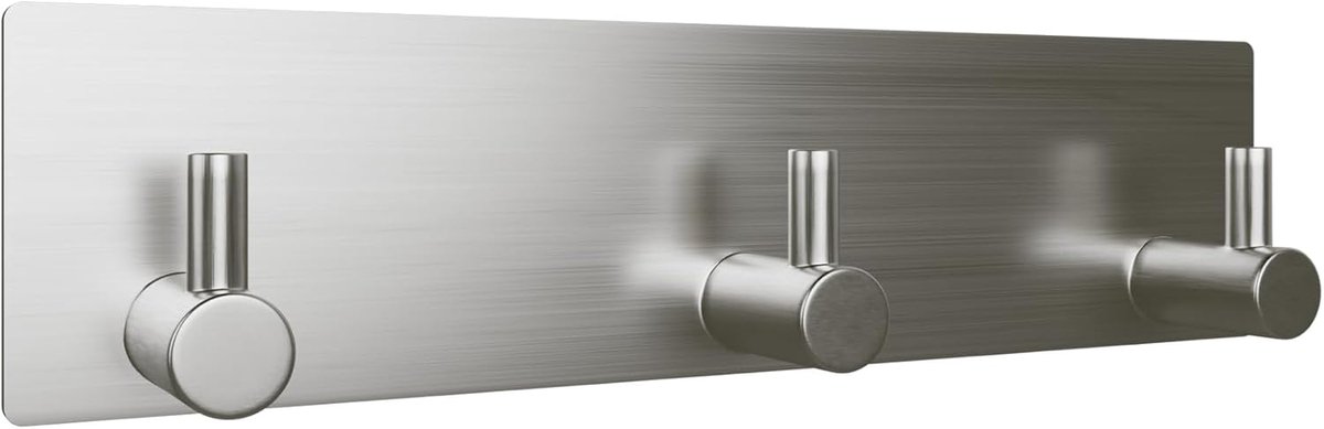 EAVY Towel hooks Self-adhesive - Stainless Steel Towel Holder with 3 Hooks - Strong Adhesive Strip - Adhesive Hooks - ShopVlot