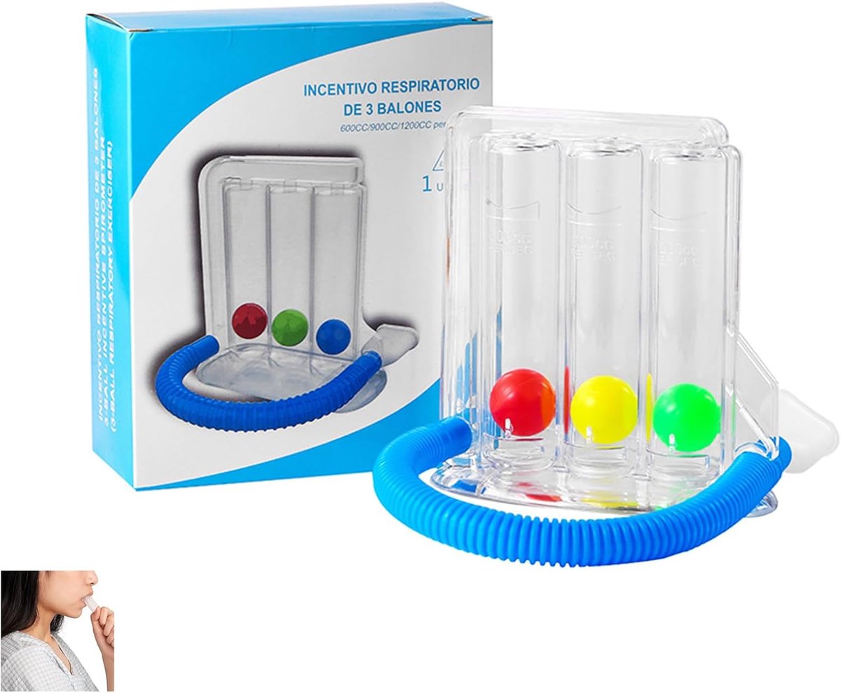 Ademtrainer - Longfunctie - 3 kleurrijke ballen - Diepteademhalingstrainer voor logopedie - ShopVlot