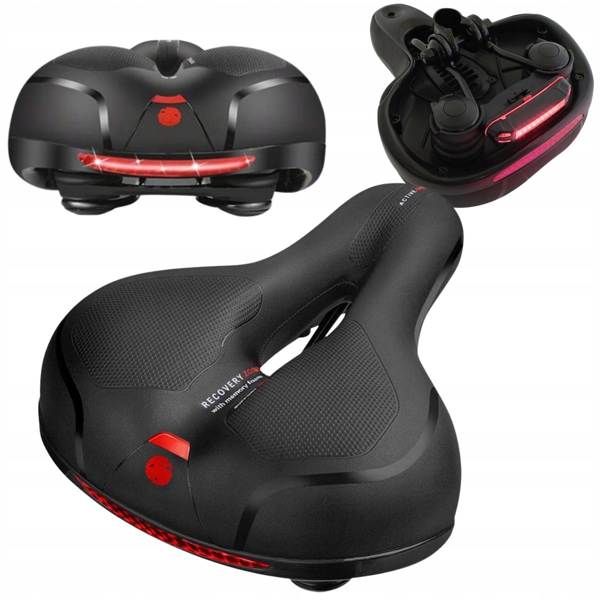 Comfortabel Fietszadel met LED Verlichting
