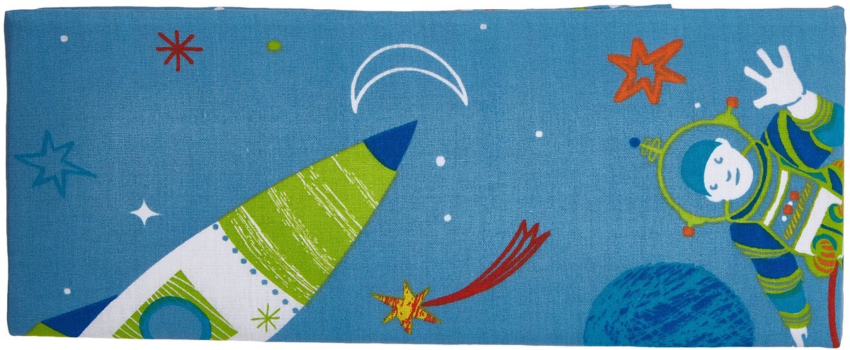 Dekbedovertrekset enkel - blauw - licht op in het donker - 52% polyester, 48% katoen - ShopVlot