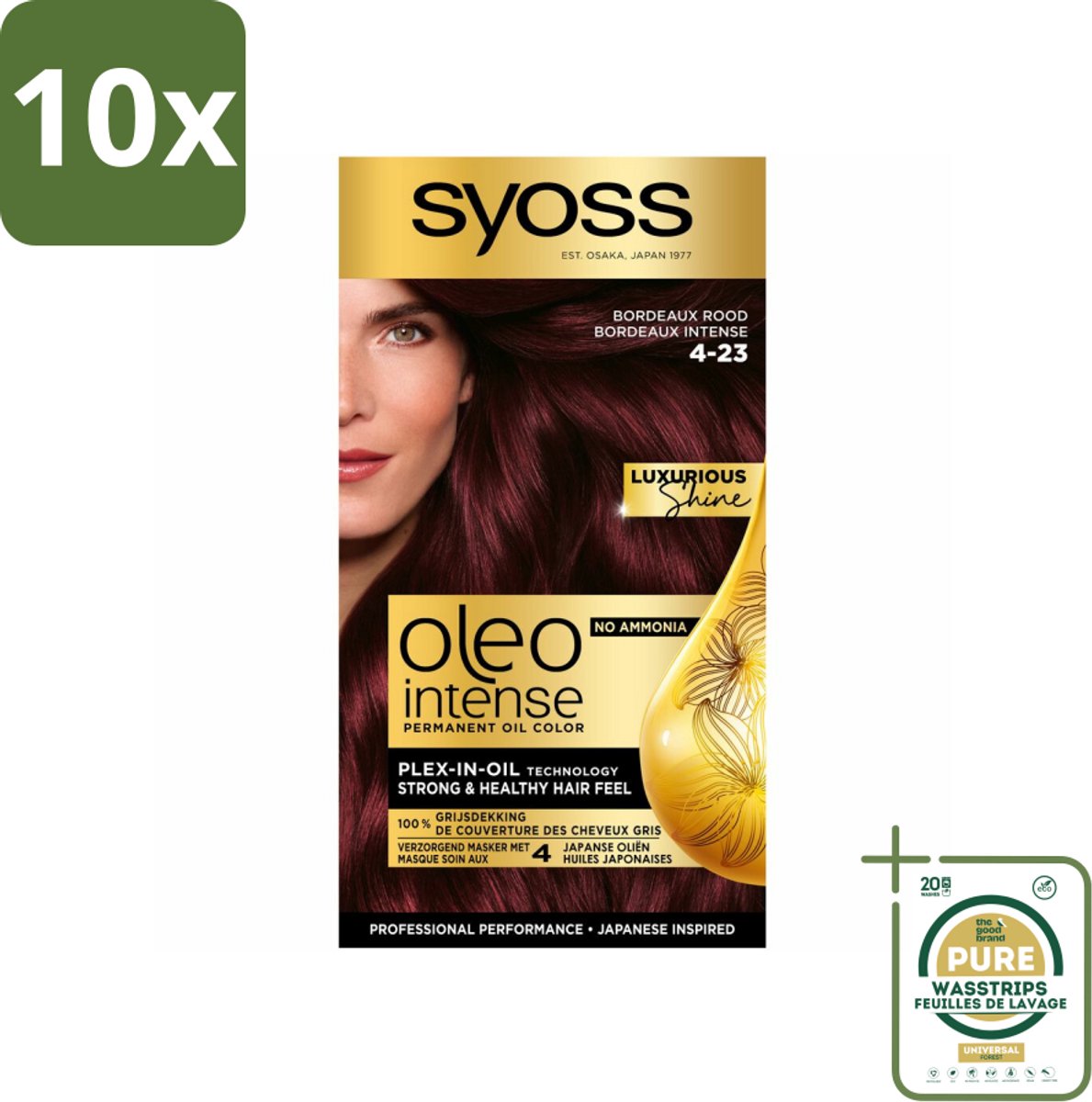 Syoss Oleo Intense - Haarverf - 4-23 - Bordeaux Rood - 115ml x 10