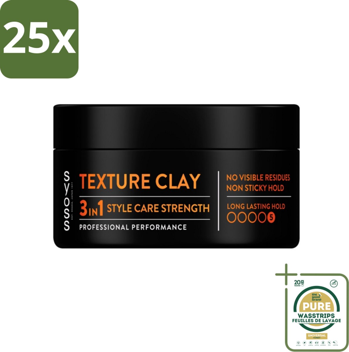 25 x SYOSS - Texture Clay - Verzorging - Langdurige Styling - 100ml - Grootverpakking - Haartypen - Haarstyling - Texture Clay - Matte Finish - Haar Verzorging