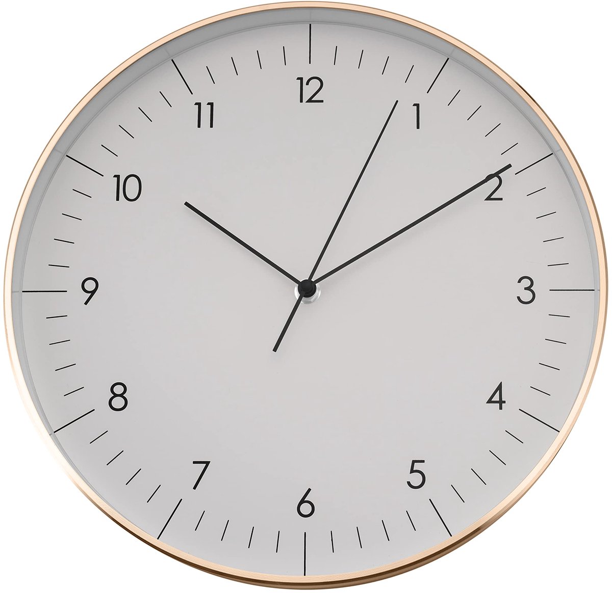 Wandklok 32 cm - wit en goudmatt - elegante kwarts zonder tikken - perfect voor eetkamer en kantoor - ShopVlot