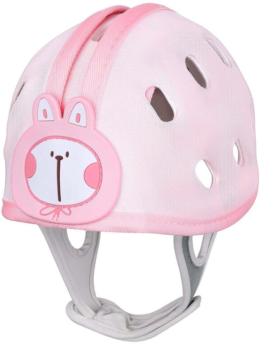 Babyhoofdbeschermer, babyhelm voor kruipen en lopen van 6-24 maanden, zachte anti-botsingshelm voor baby's, ademend, ultralicht, rekbaar en verstelbaar.