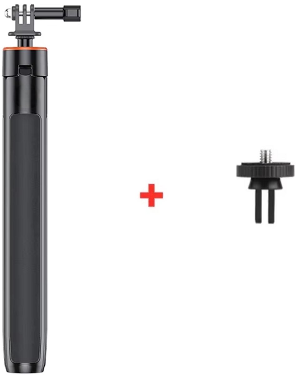 Uitschuifbare Selfie Stick 1,38 m – Selfie Stick met Statief voor Actioncamera en 360°-Camera