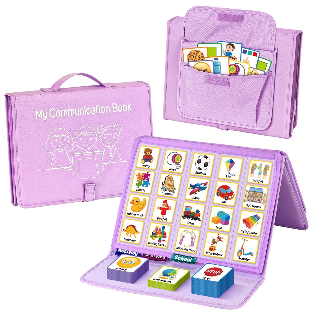 Boczif Kalender voor kinderen, educatief speelgoedboek (paars) - ShopVlot