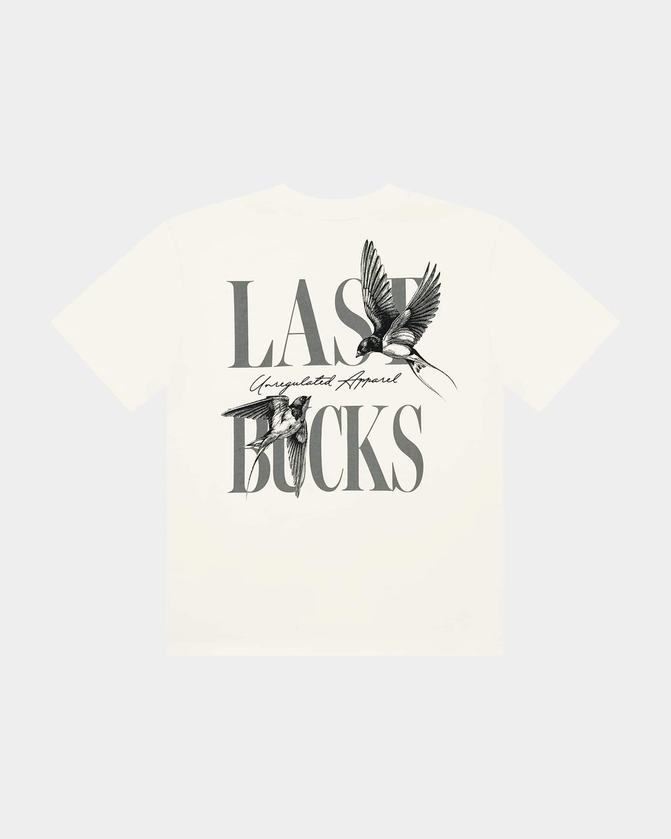 Last Bucks - Uncaged Birds Tee - Heren T-shirt - Offwhite - Maat M - Regular Fit