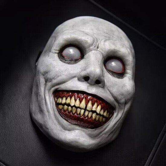 Halloween Masker Horror - Wit Eng Latex Masker voor Carnaval, Themafeest en Verkleedfeest